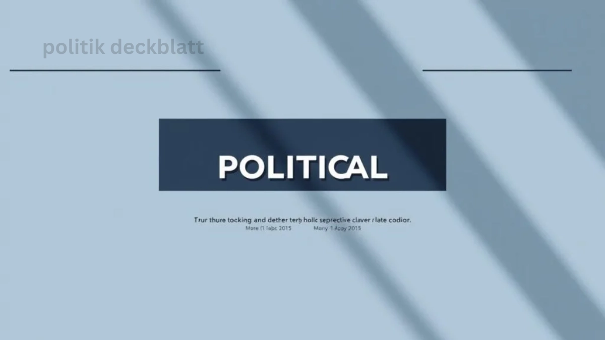 politik deckblatt