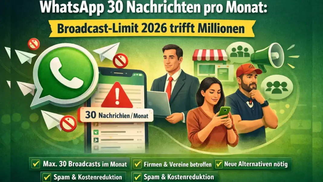 WhatsApp 30 Nachrichten pro Monat